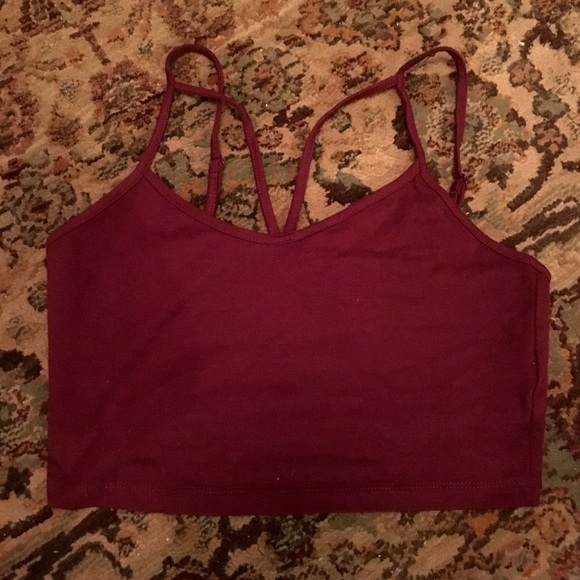 Criss-Cross Maroon Cami - Picture 2 of 3